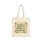 Garden Inspiration Cotton Canvas Tote Bag