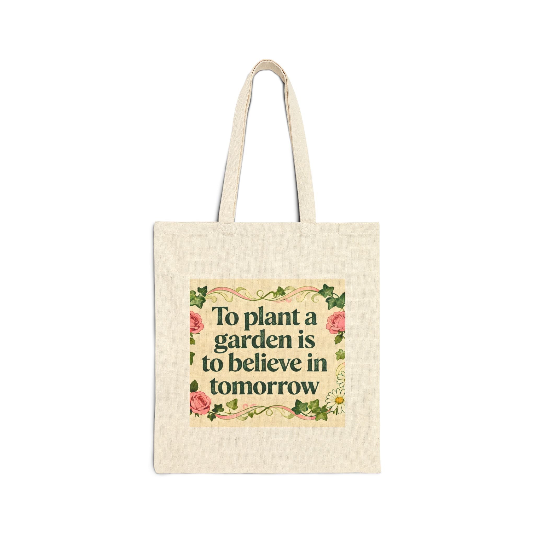 Garden Inspiration Cotton Canvas Tote Bag