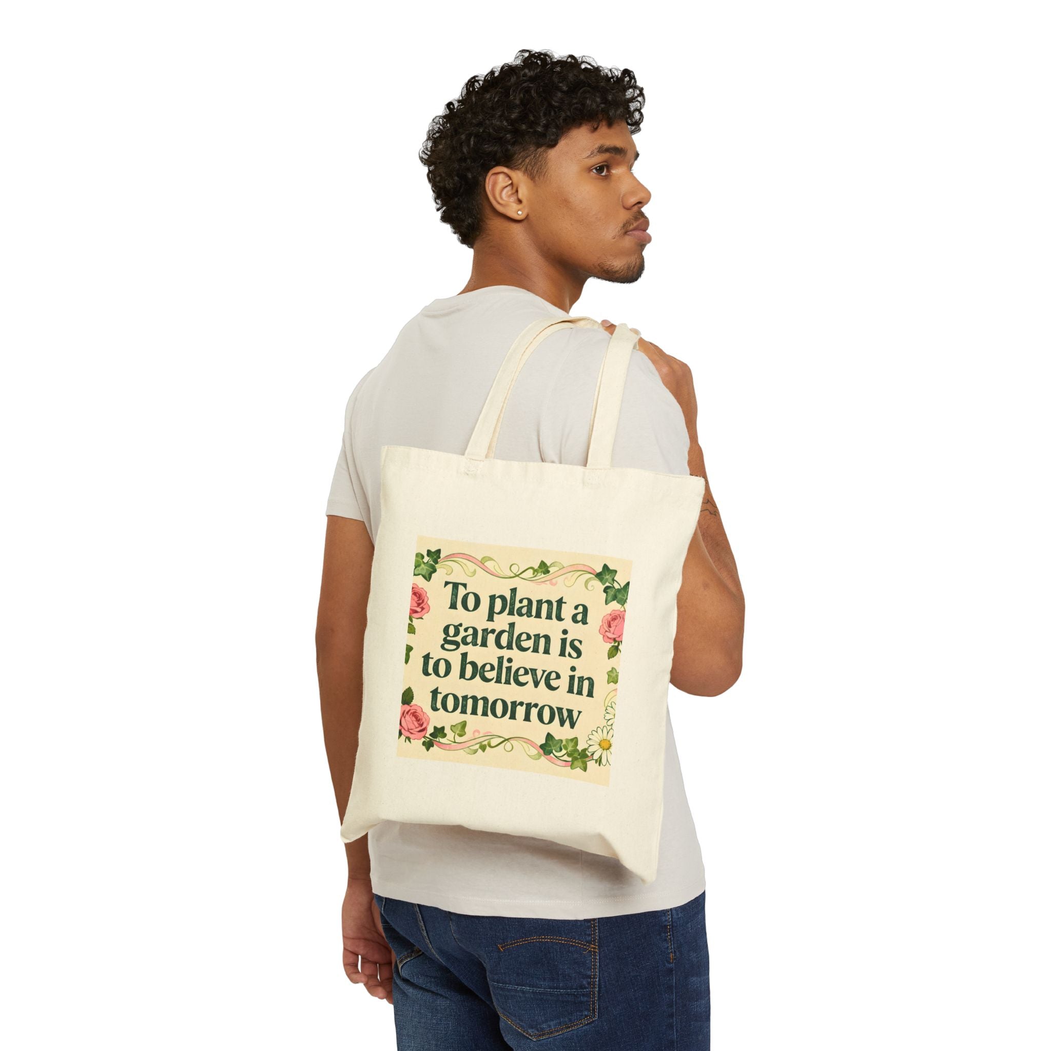 Garden Inspiration Cotton Canvas Tote Bag