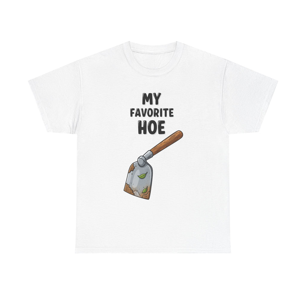 Gardening Humor Unisex Heavy Cotton Tee - "My Favorite Hoe"